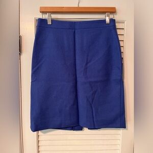 Cobalt blue J. Crew wool pencil skirt